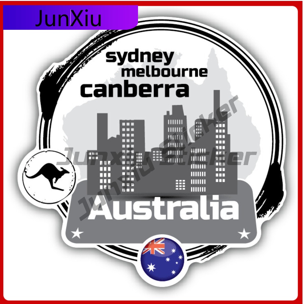 Car Accessories Australia - Australia Flag Grunge Stamp Car Decal