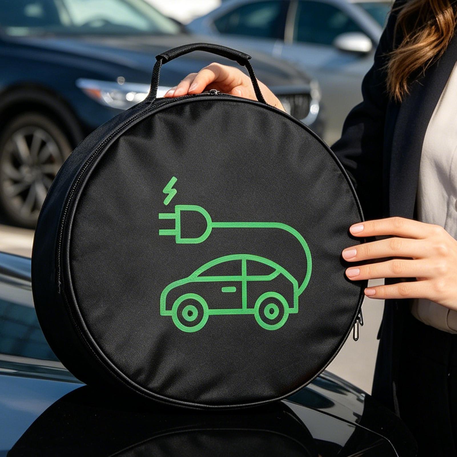Car Cable Organizer - EV Charging Cable Storage Bag Electric