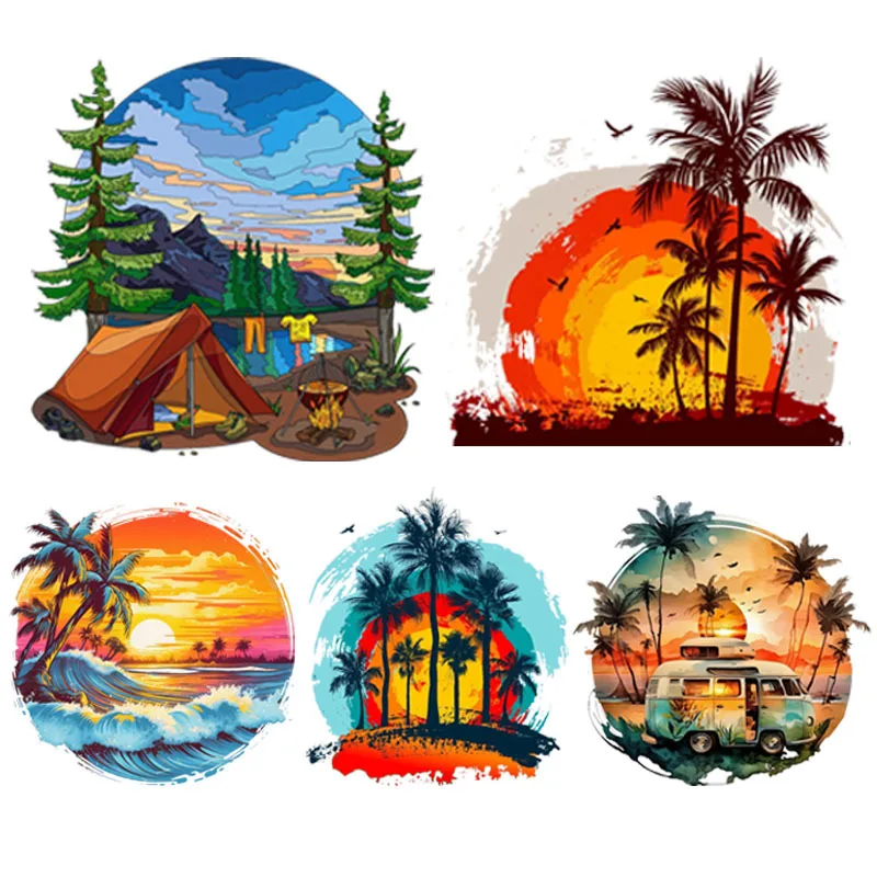 Car Accessories For Camping - Car Stickers COutdoor Camping Sunrise Sunset