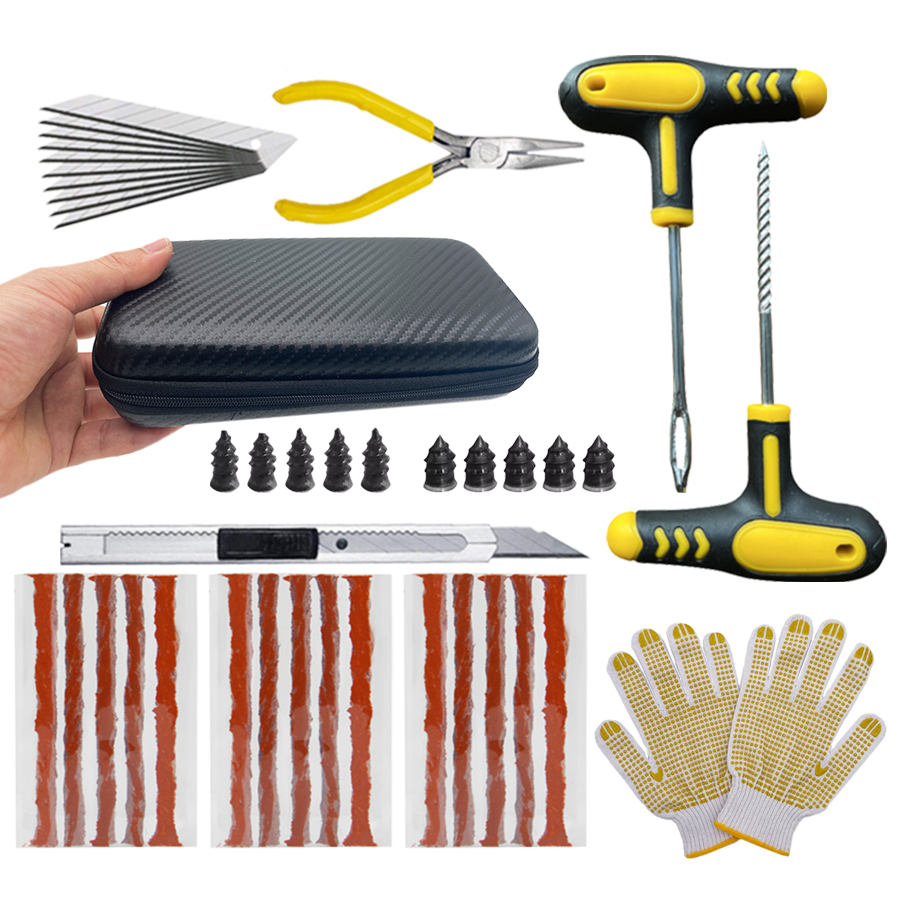 Car Emergency Tool Kit - Universal Tubeless Tire Repair Kit Motorcycle