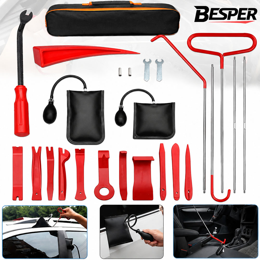 Car Emergency Tool Kit - 43/25/17Pcs Car Air Wedge Pump Locksmith