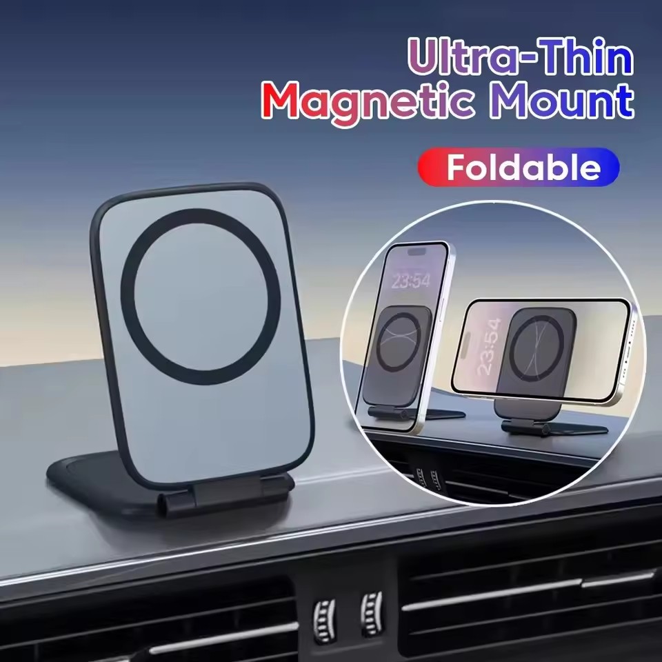 Car Accessories Phone Holder - Ultra-thin Magnetic Phone Holder Foldable Portable