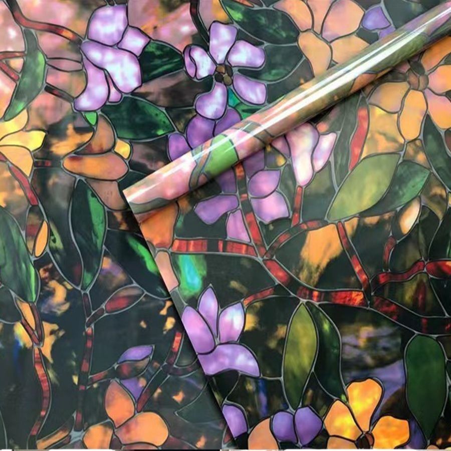 Flower Pattern Electrostatic W - Tinted Window Film recension och pris