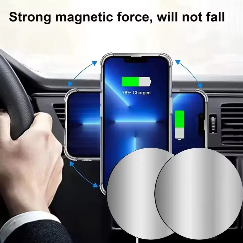 1-5PCS 8CM Magnetic Metal Plat - Car Accessories Phone Holder recension och pris