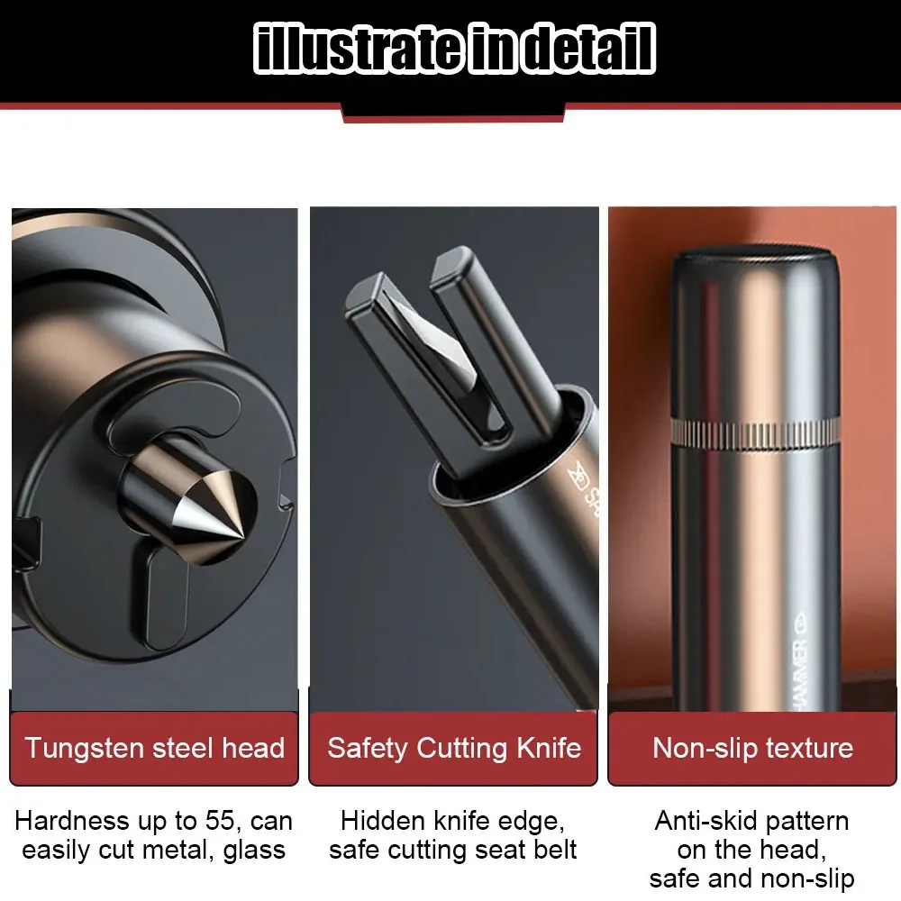 2 in 1 Car Safety Hammer Emerg - Car Emergency Tool Kit recension och pris