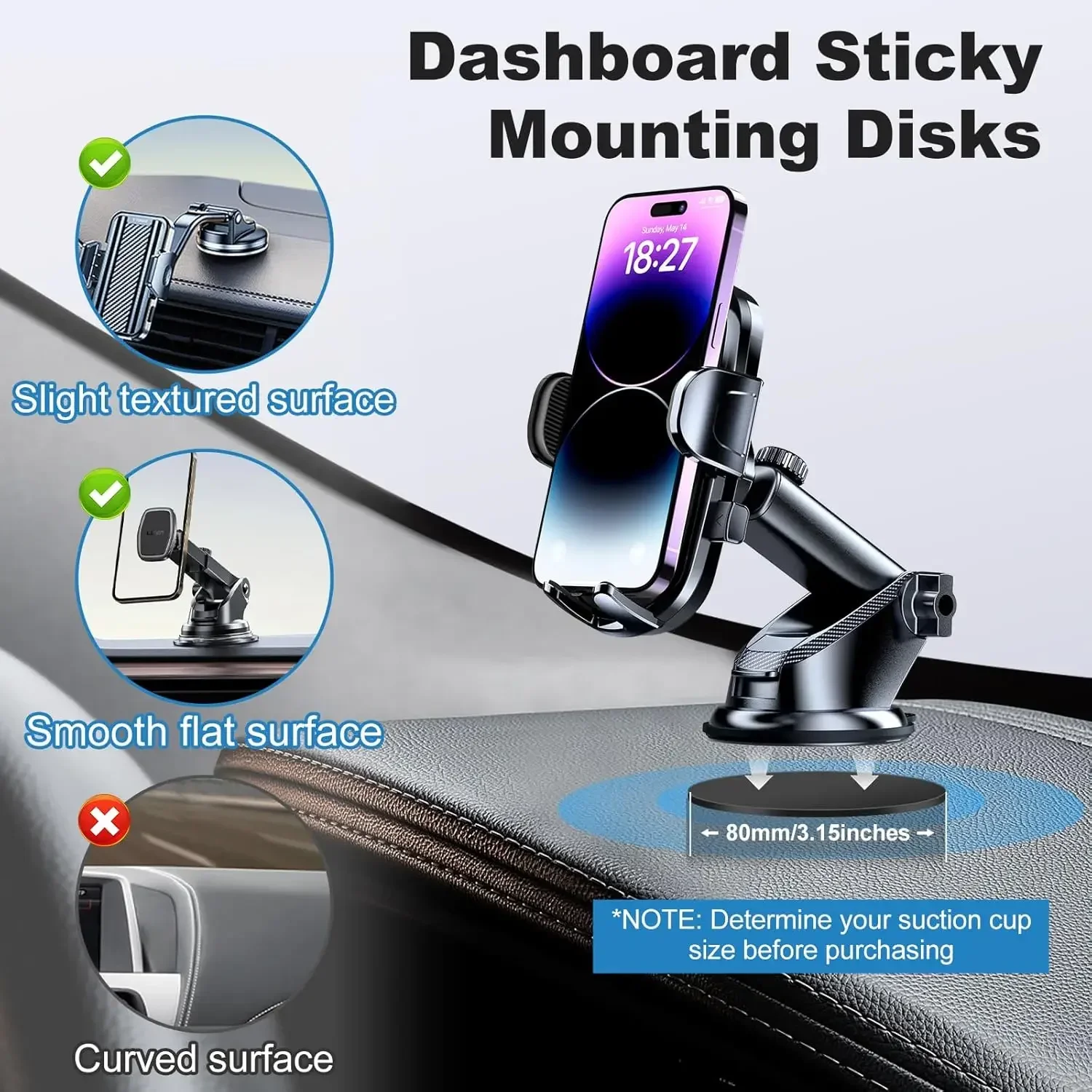 Universal Dashboard Adhesive S - Car Accessories Phone Holder recension och pris