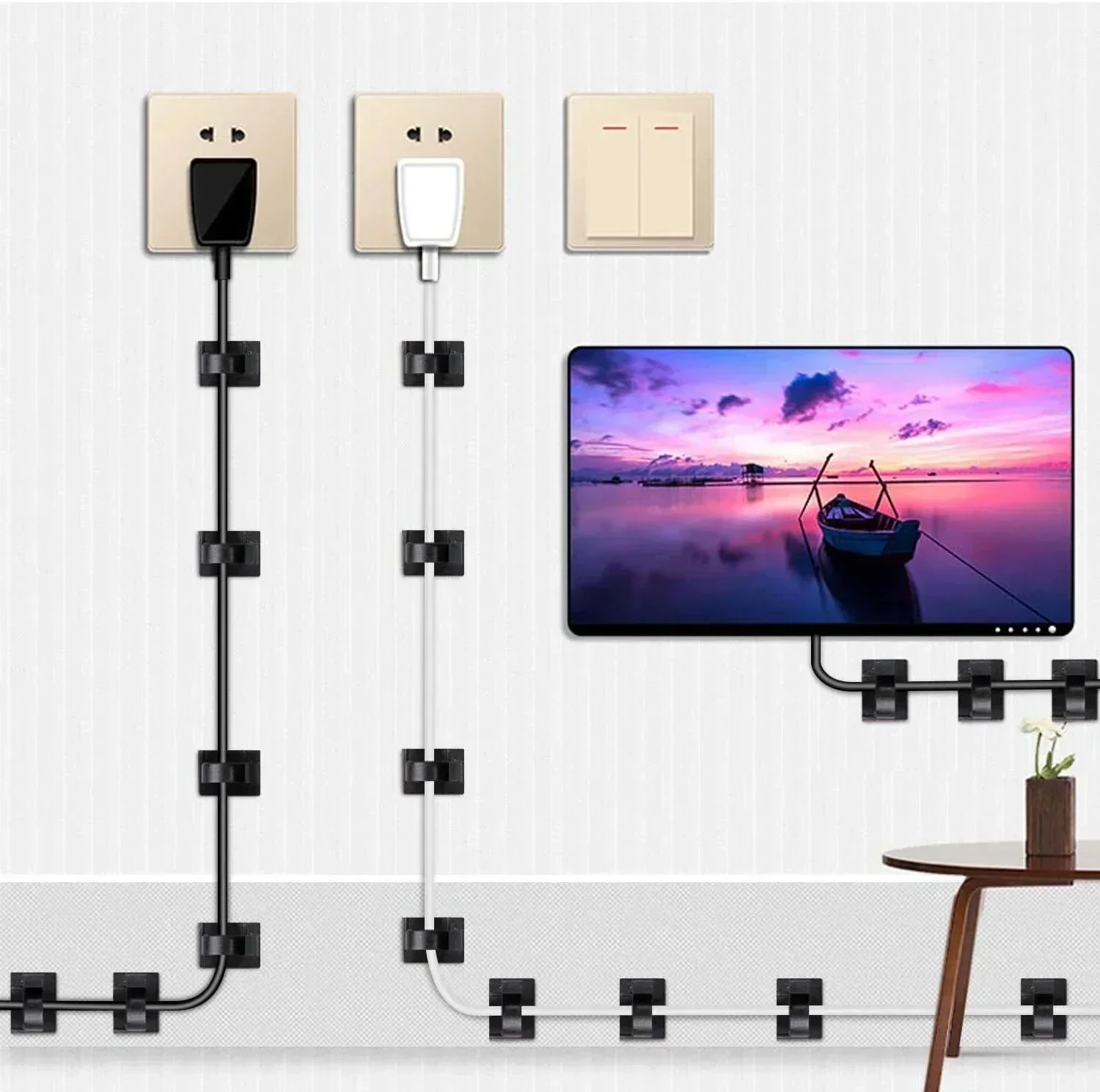 Adhesive USB Cable Organizer C - Car Cable Organizer recension och pris