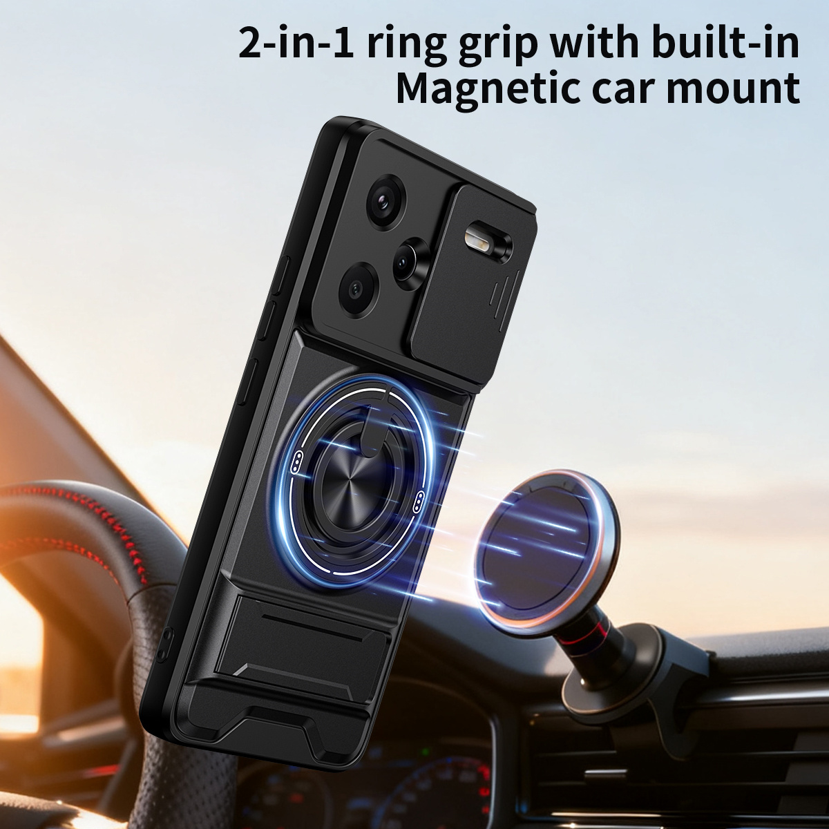 Lens Slide Camera Phone Case f - Car Accessories Phone Holder recension och pris