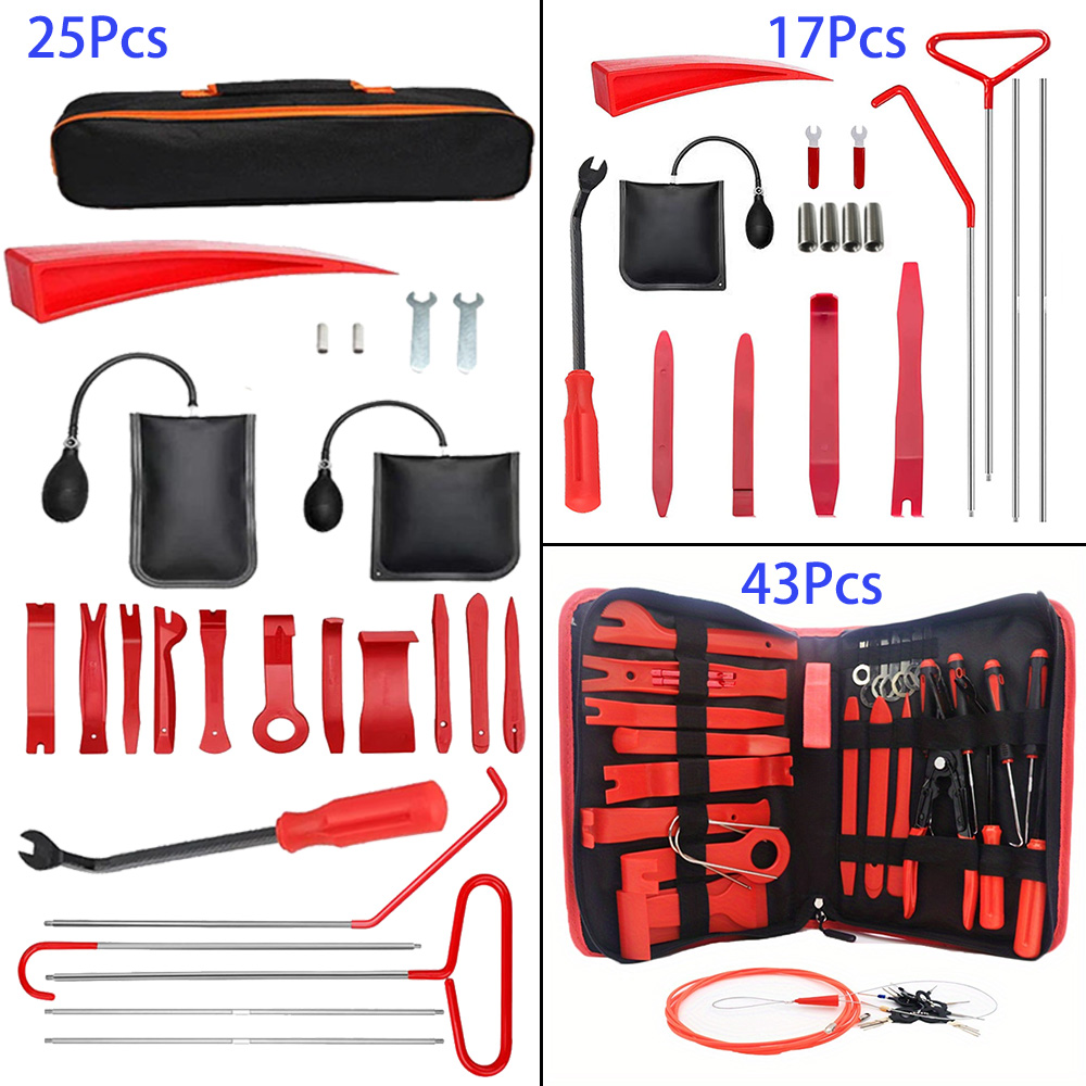 43/25/17Pcs Car Air Wedge Pump - Car Emergency Tool Kit recension och pris