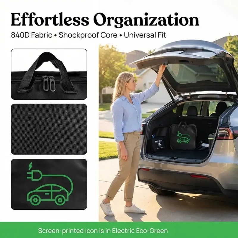 Storage Bag Electric Car Charg - Car Cable Organizer recension och pris