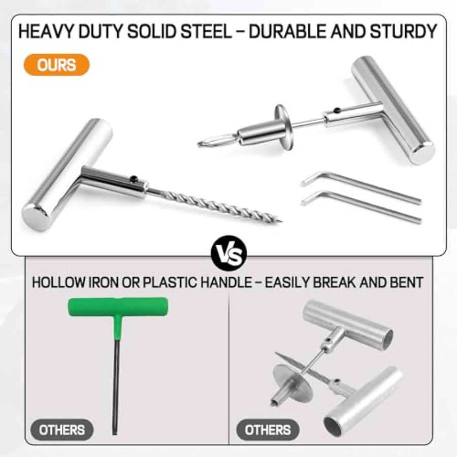 Solid Stainl Steel Tire Repair - Car Emergency Tool Kit recension och pris